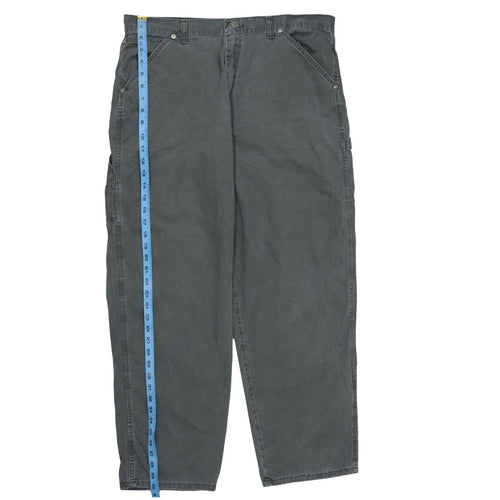 Lee Men's Grey Relaxed Fit Straight Denim Jeans 36x32