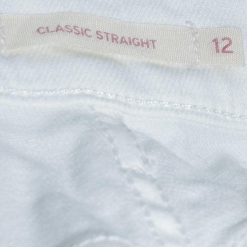Levi's Women's White Classic Straight Jeans Size 12