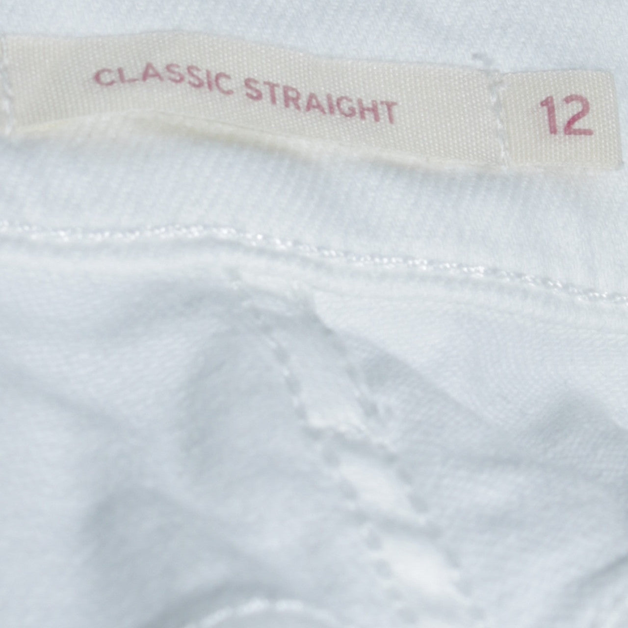 Levi's Women's White Classic Straight Jeans Size 12