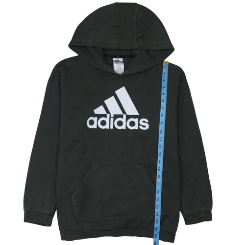 Adidas Womens Black Small Pullover Hoodie with Logo Design