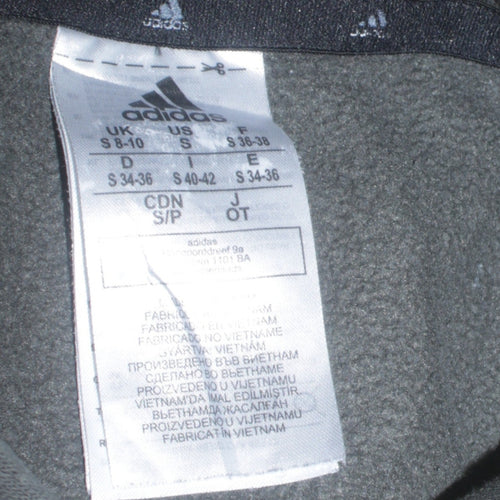 Adidas Womens Black Small Pullover Hoodie with Logo Design