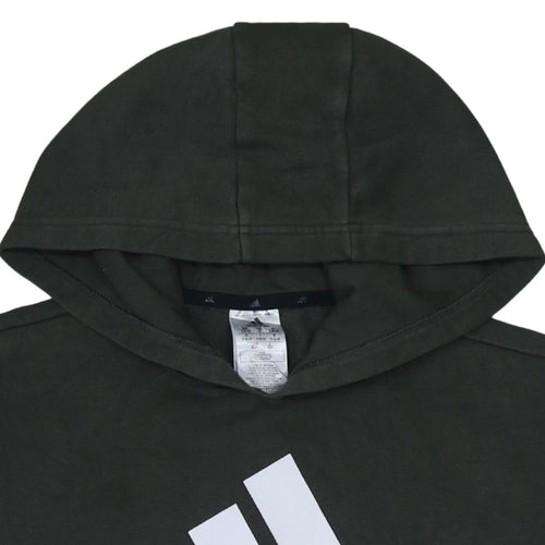 Adidas Womens Black Small Pullover Hoodie with Logo Design