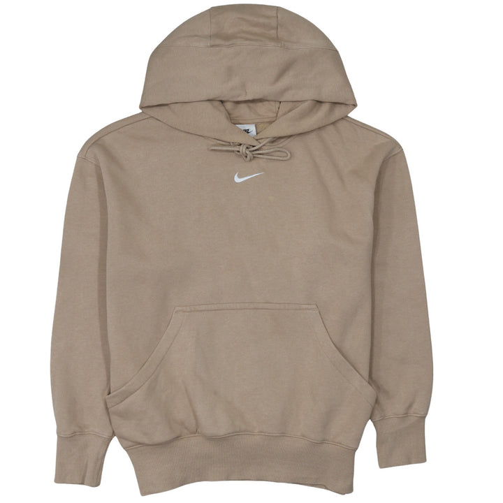 Nike Women Beige XS Pullover Hoodie Cotton Blend Casual Sweatshirt