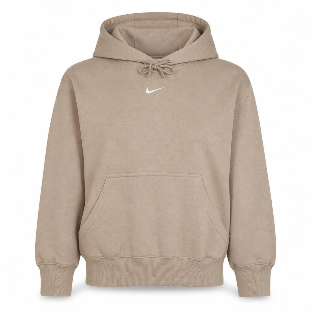 Nike Women Beige XS Pullover Hoodie Cotton Blend Casual Sweatshirt