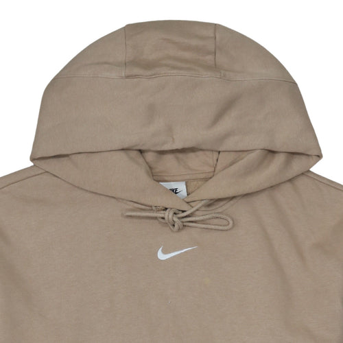 Nike Women Beige XS Pullover Hoodie Cotton Blend Casual Sweatshirt