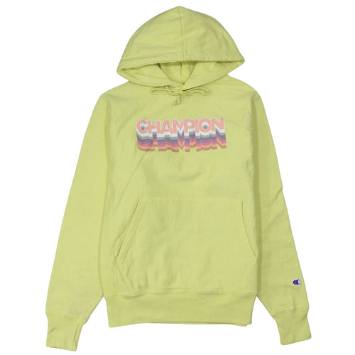 Champion Womens Yellow Small Reverse Weave Pullover Hoodie