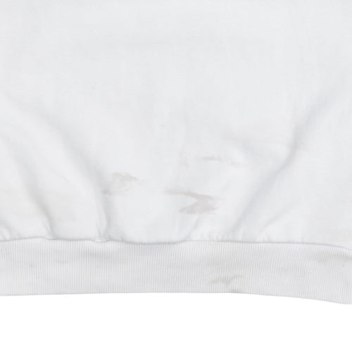 The North Face Womens White Small Pullover Sweatshirt Graphic Print