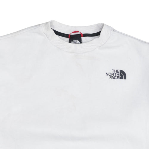 The North Face Womens White Small Pullover Sweatshirt Graphic Print