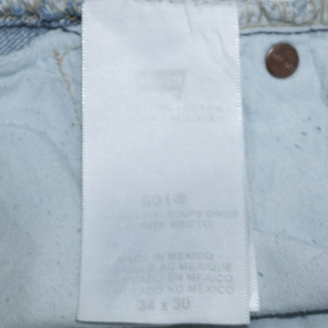 Levi's 501 Men's Blue Straight Leg Denim Jeans Size 34x30