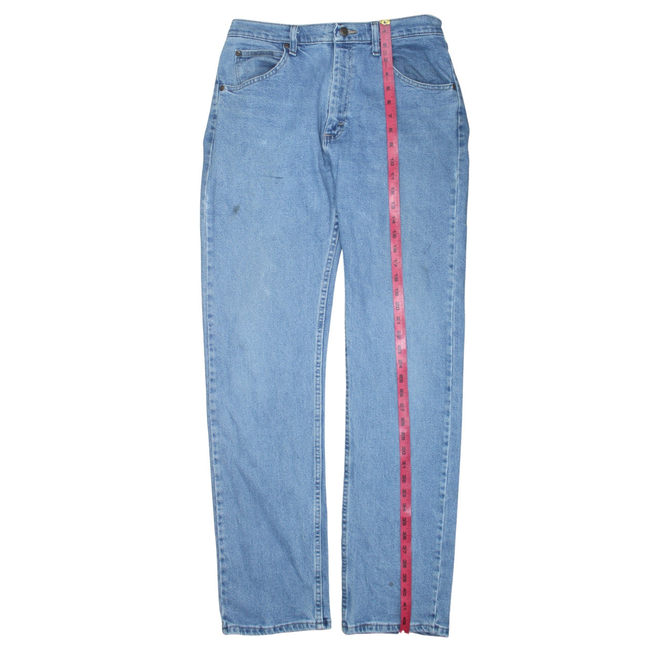 Wrangler Men's Blue 32x34 Straight Leg Light Wash Jeans
