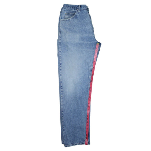 Wrangler Men's Blue 32x34 Straight Leg Light Wash Jeans