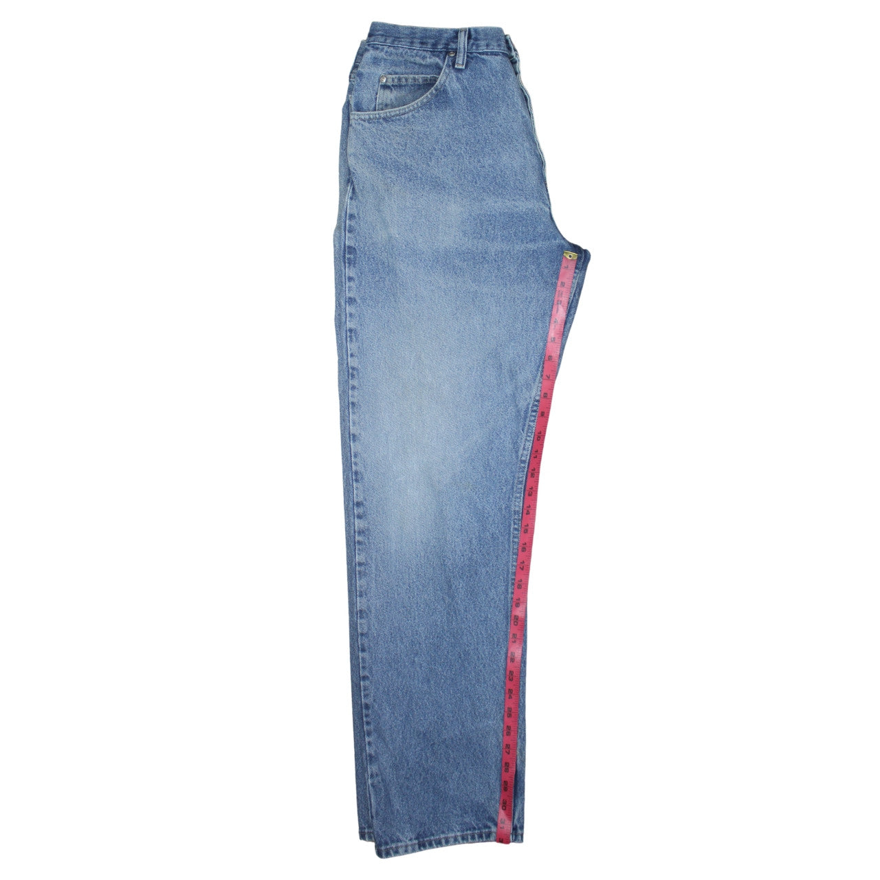 Wrangler Men's Blue 32x34 Straight Leg Light Wash Jeans