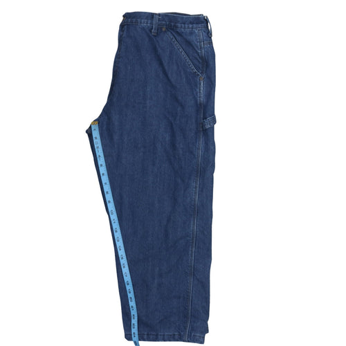 Wrangler Men Blue 40x30 Regular Fit Lined Denim Straight Jeans
