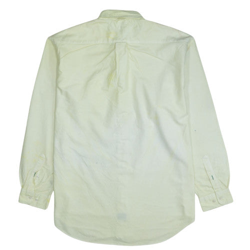 Tommy Hilfiger Mens Yellow Long Sleeve Button-Up Shirt Size L