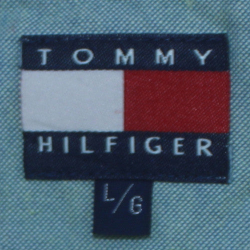 Tommy Hilfiger Mens Yellow Long Sleeve Button-Up Shirt Size L