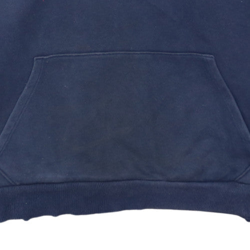 Puma Mens Blue Pullover Hoodie XL Logo Fleece Sweatshirt
