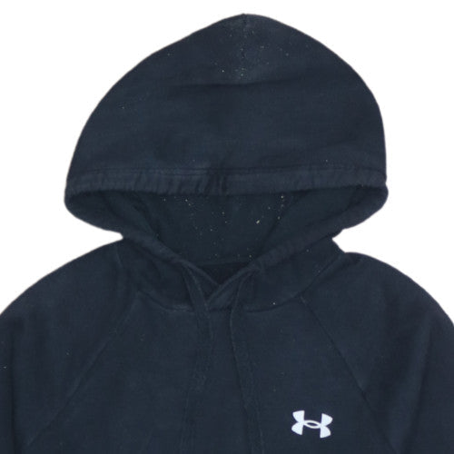 Under Armour Boys Black Pullover Hoodie ColdGear Small Fleece