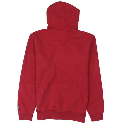 Puma Mens Red Pullover Hoodie Small Athletics Logo Fleece Sportswear