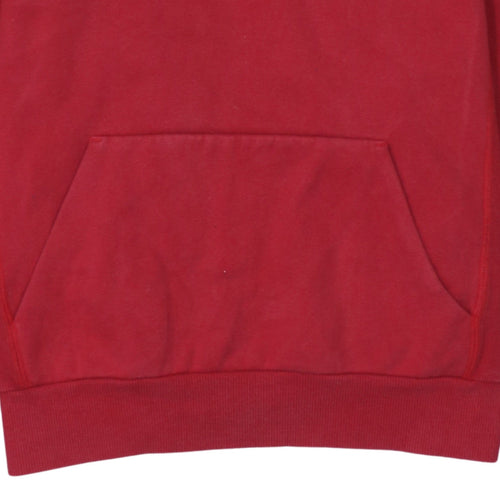 Puma Mens Red Pullover Hoodie Small Athletics Logo Fleece Sportswear