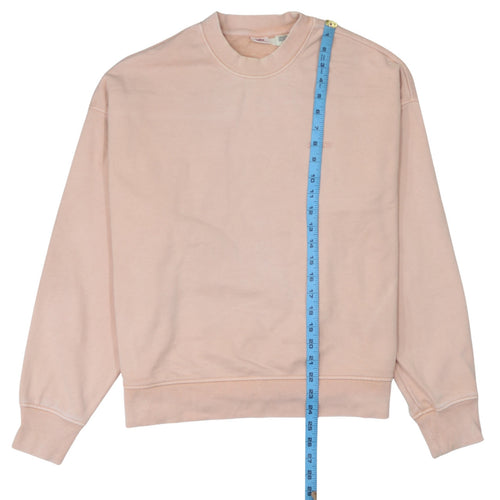 Levi's Women Pink Crew Neck Pullover Sweatshirt Size S Cotton Blend
