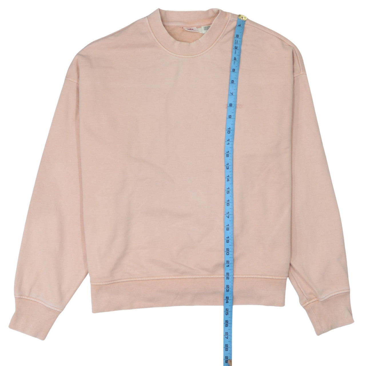 Levi's Women Pink Crew Neck Pullover Sweatshirt Size S Cotton Blend
