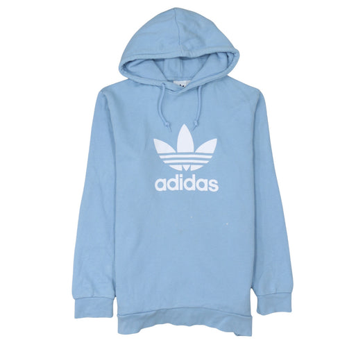 Adidas Men Blue Pullover Hoodie M Logo Sportswear