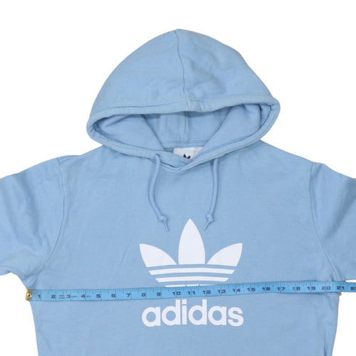Adidas Men Blue Pullover Hoodie M Logo Sportswear