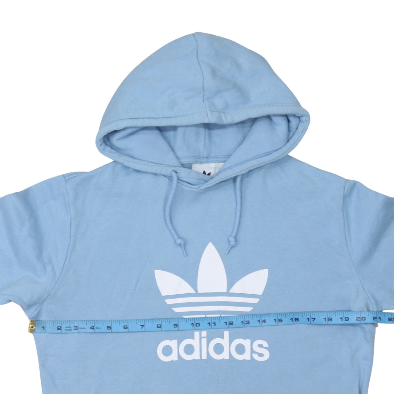 Adidas Men Blue Pullover Hoodie M Logo Sportswear