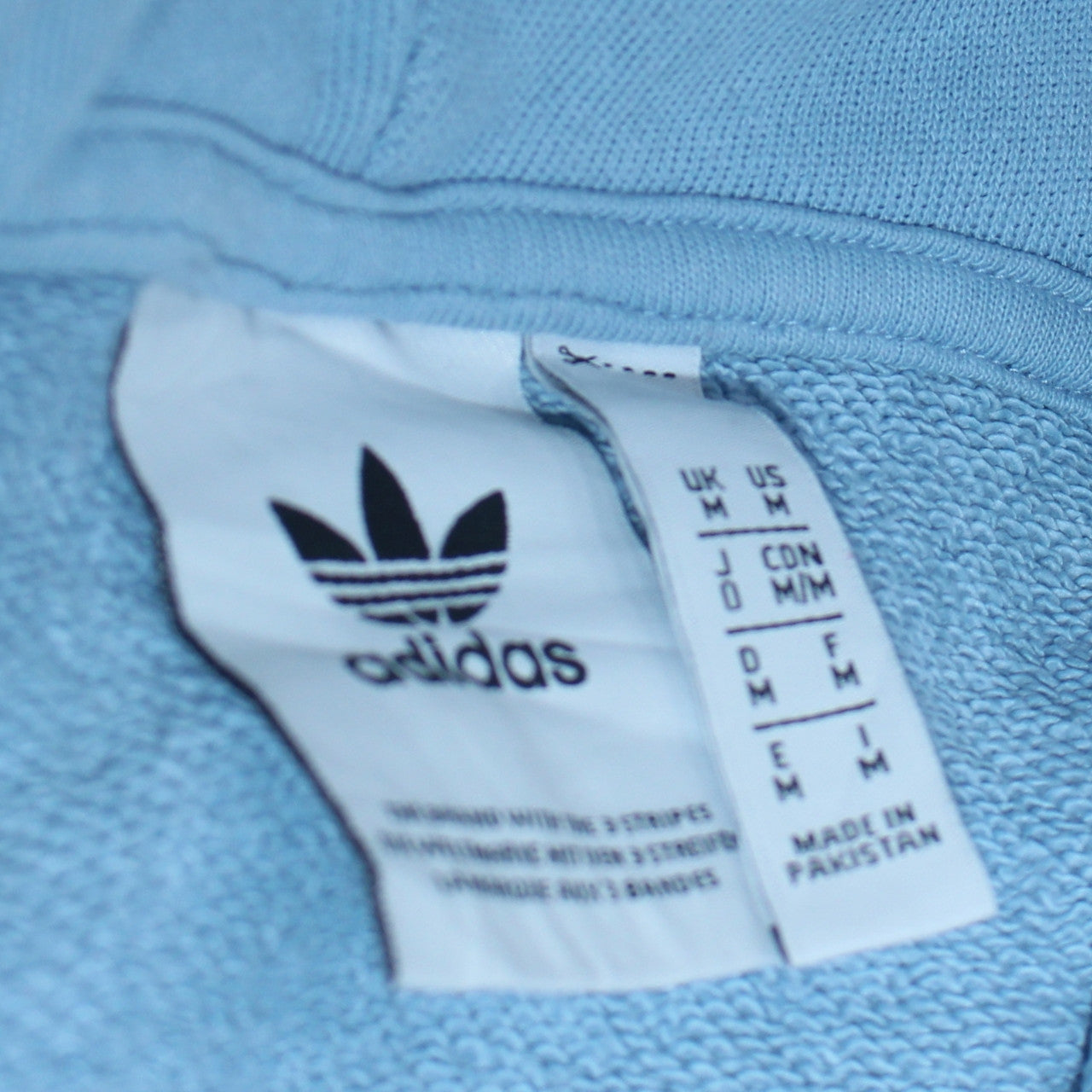Adidas Men Blue Pullover Hoodie M Logo Sportswear