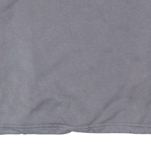 Adidas Women’s Grey 1/4 Zip Sweatshirt Size 14A Logo Print Pullover