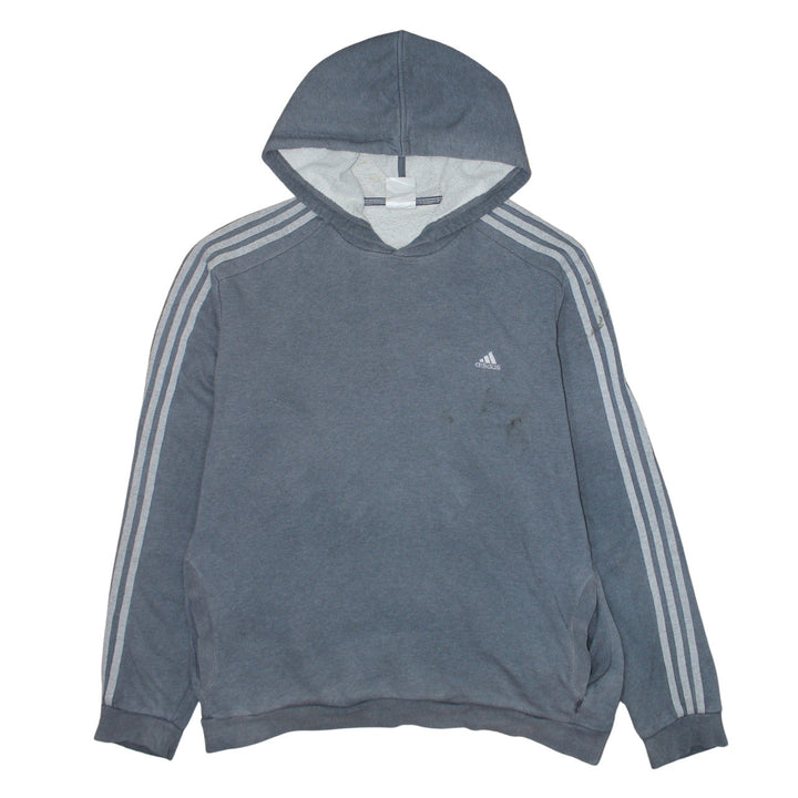 Adidas Men's Grey Pullover Hoodie Size M Sportswear