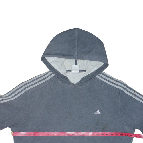 Adidas Men's Grey Pullover Hoodie Size M Sportswear