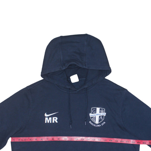 Nike Men's Blue Pullover Hoodie Size L Embroidered Logo