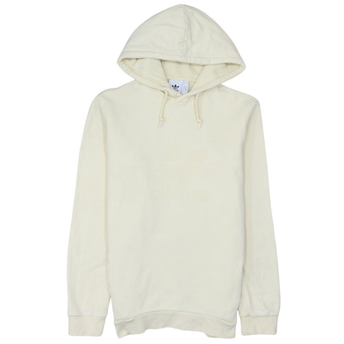Adidas Men Beige Pullover Hoodie Size S Cotton Blend