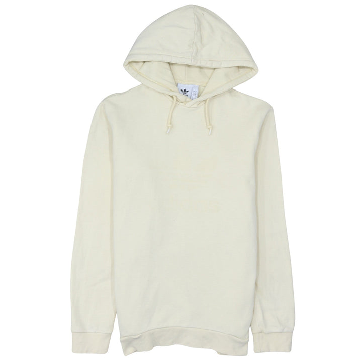 Adidas Men Beige Pullover Hoodie Size S Cotton Blend