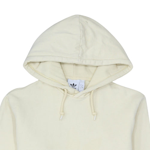 Adidas Men Beige Pullover Hoodie Size S Cotton Blend