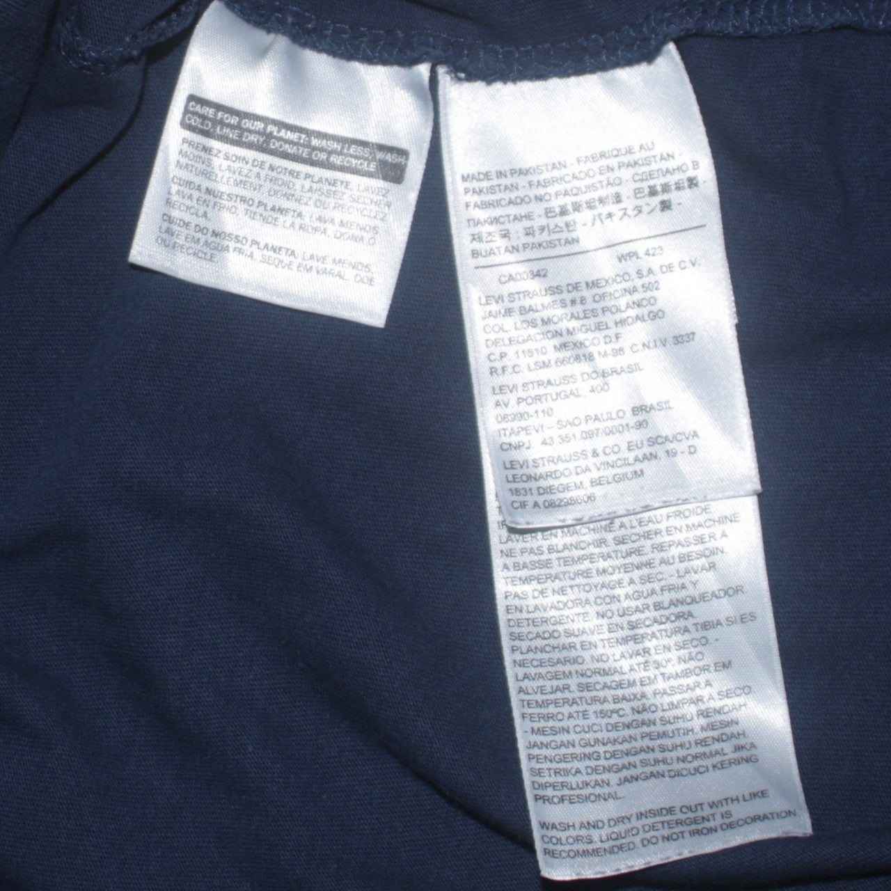 Levi's Men's Blue Graphic Logo Crew Neck Cotton T-Shirt Size M