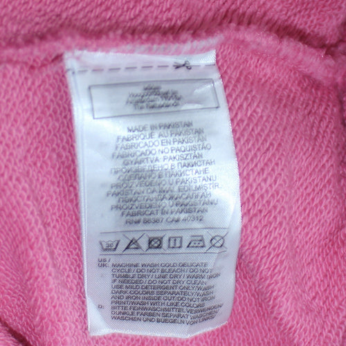 Adidas Womens Pink Pullover Hoodie XS Graphic Logo Cotton Casual