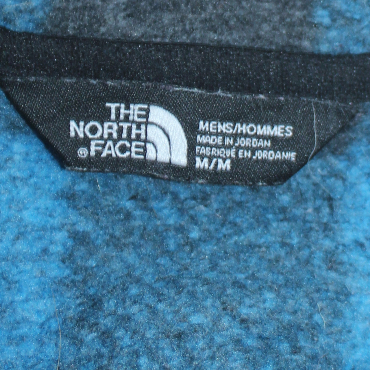 The North Face Men's Blue Check Fleece 1/4 Zip Pullover Sweatshirt M