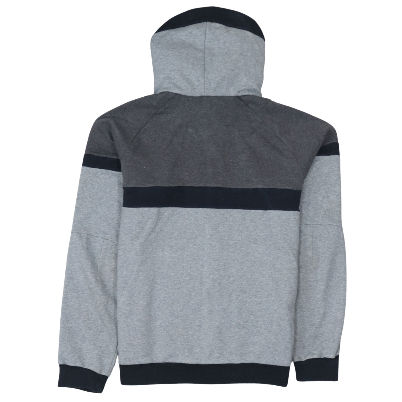 Nike Men's Grey Full Zip Hoodie M Sports Logo Fleece Sweatshirt