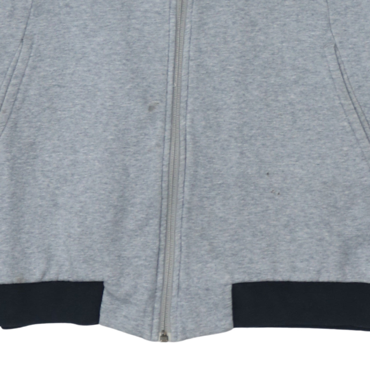 Nike Men's Grey Full Zip Hoodie M Sports Logo Fleece Sweatshirt