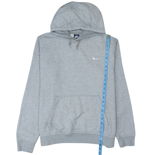 Nike Men's Grey XL Pullover Hoodie with Logo and Kangaroo Pocket
