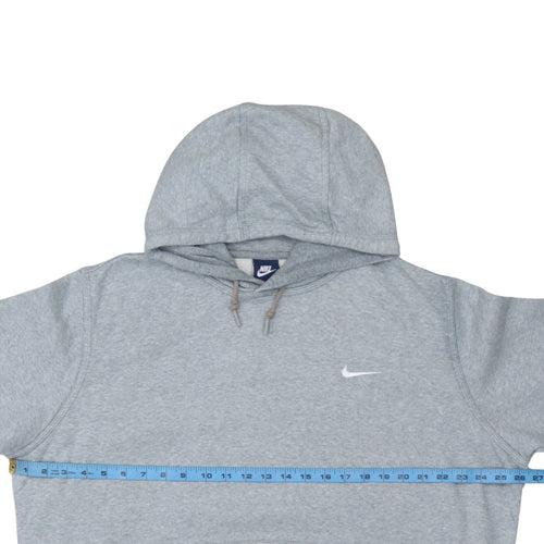 Nike Men's Grey XL Pullover Hoodie with Logo and Kangaroo Pocket