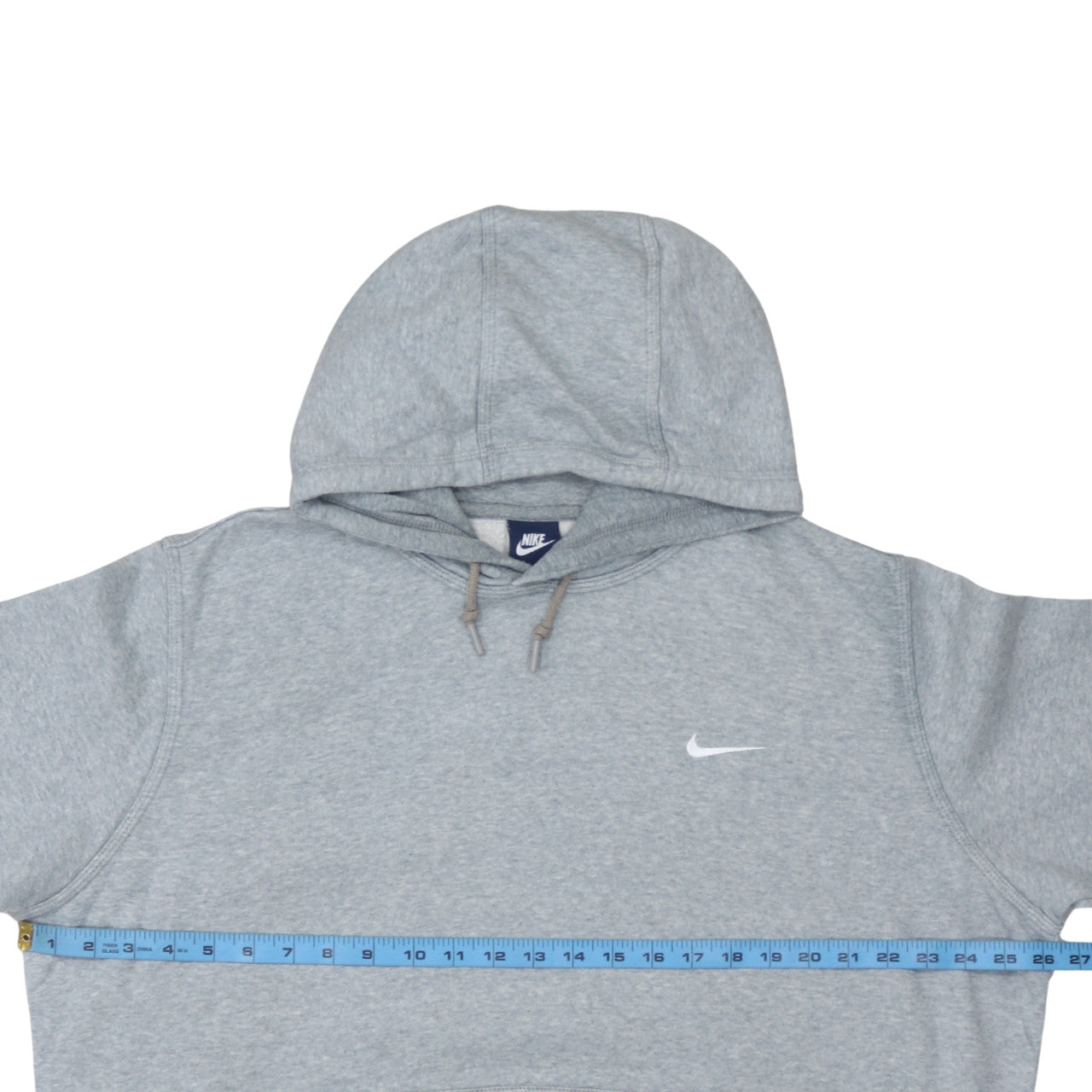 Nike Men's Grey XL Pullover Hoodie with Logo and Kangaroo Pocket