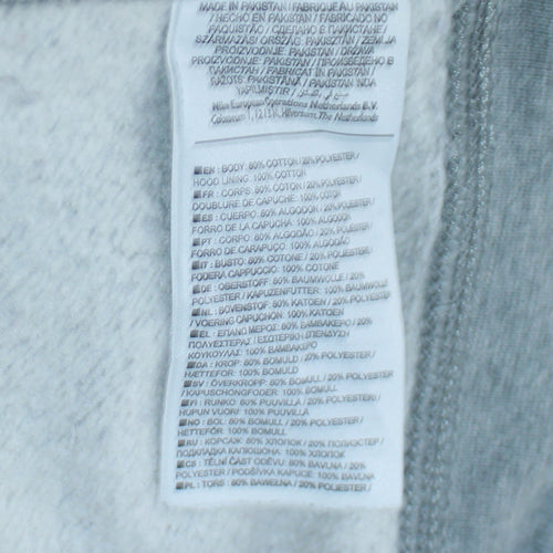 Nike Men's Grey XL Pullover Hoodie with Logo and Kangaroo Pocket