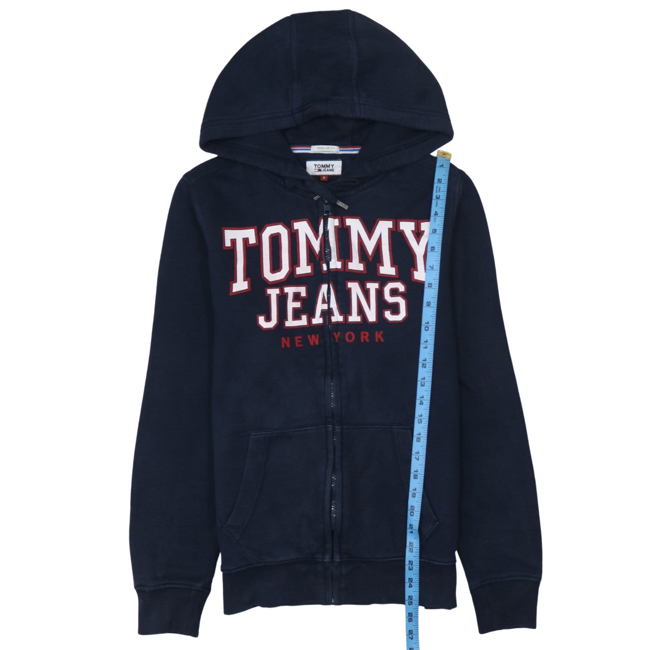 Tommy Jeans Men's Blue Full Zip Hoodie S Regular Fit