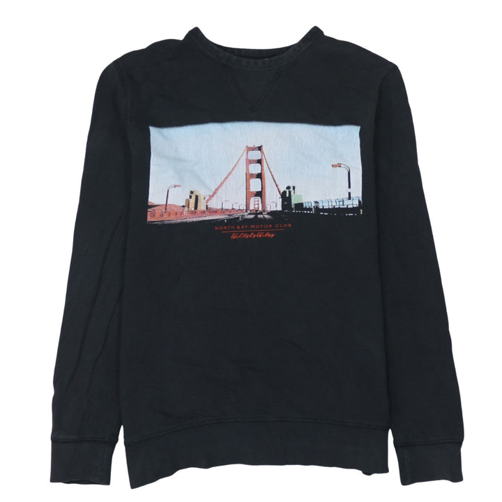 H&M L.O.G.G Men’s Black Graphic Pullover Sweatshirt Size M