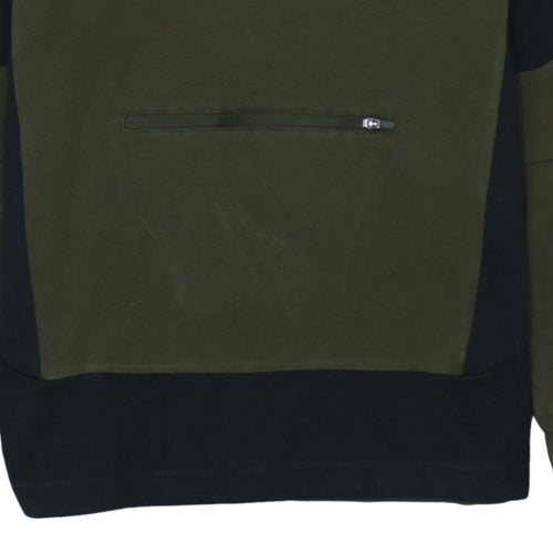 Puma Men's Green Pullover Hoodie Size S with Logo and Zip Pocket