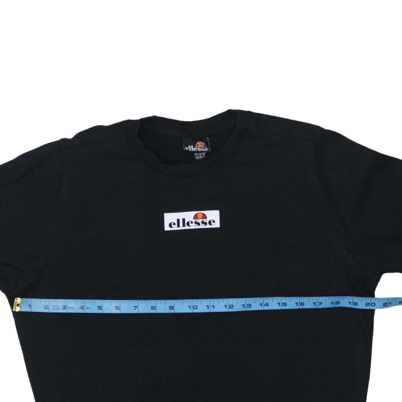 Ellesse Boys Black Pullover Sweatshirt 13-14 Years Cotton Blend Crew Neck