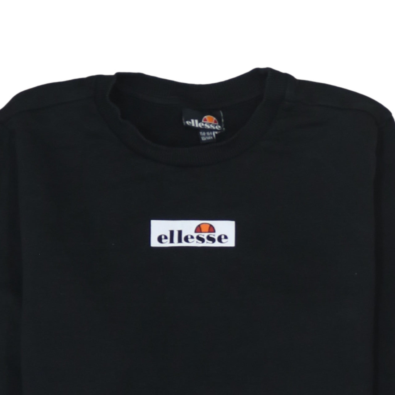 Ellesse Boys Black Pullover Sweatshirt 13-14 Years Cotton Blend Crew Neck